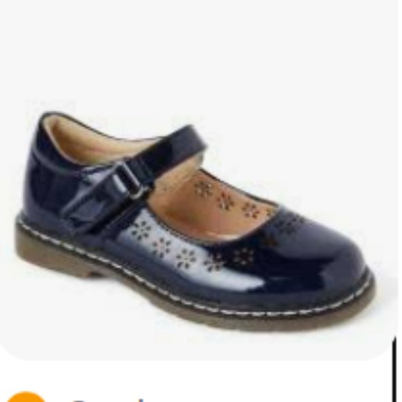 Girls Gymboree Navy/Dark Blue Mary Jane Flats Dress Formal Shoes Size 1 - Picture 6 of 7
